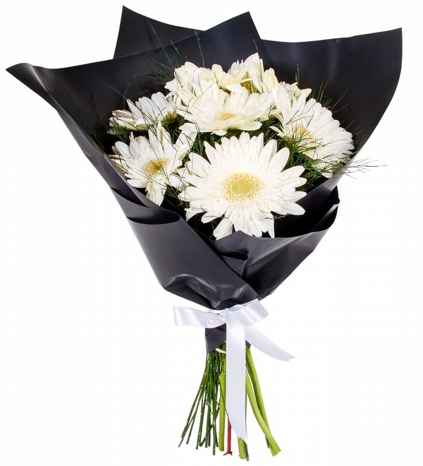 gerbera-buketi-beyaz